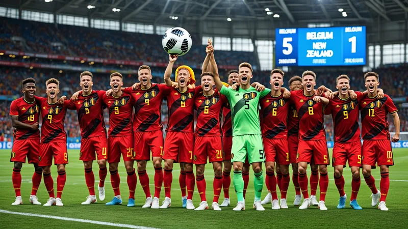 Belgium thrash New Zealand to win Group G