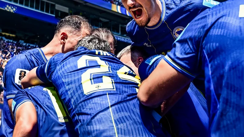 Bosnia and Herzegovina football team celebrating qualification for the FIFA World Cup Round of 32 — latest news and analysis.