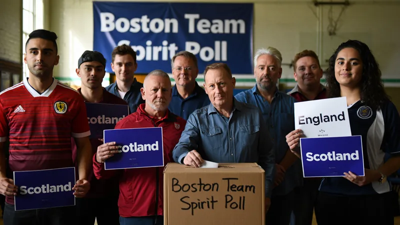 Boston residents voting in a poll to choose between Scotland and England fans
