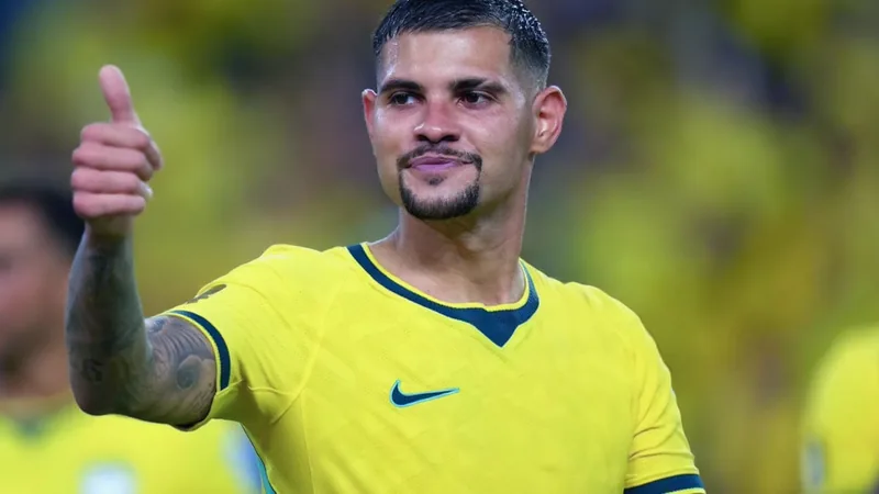 Bruno Guimarães celebrating after a match at the 2026 World Cup