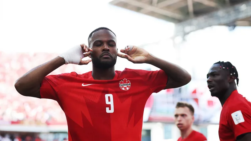 Canada 1-1 Bosnia: Larin Earns First World Cup Point Canada's Cyle Larin celebrates after scoring the equalising goal against Bosnia and Herzegovina at Toronto Stadium during the 2026 FIFA World Cup.