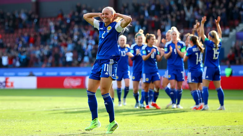Caroline Weir celebrates scoring for Scotland during a Women's World Cup qualifier against Israel in Hungary. — latest news and analysis.