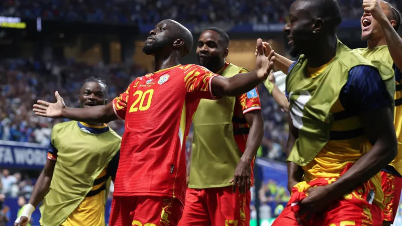 Congo DR players celebrate after Yoane Wissa scores a goal against Uzbekistan in a World Cup match at Atlanta Stadium. — latest news and analysis.
