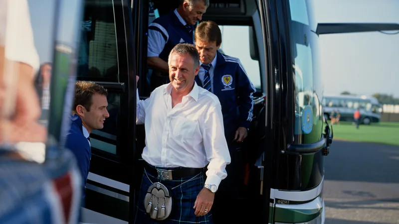Craig Brown relives Scotland's 1998 World Cup journey Craig Brown, Scotland manager, in a kilt leading the team off the bus at the 1998 World Cup in France. — latest news and analysis.