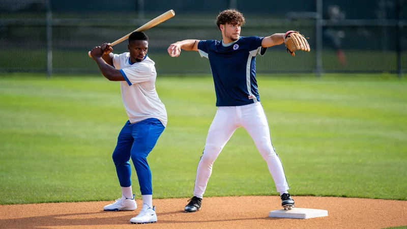 Eze and Rice Try Baseball After Training Eberechi Eze and Declan Rice playing baseball after football training