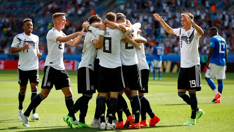 Havertz scores twice as Germany thrash Curacao Germany players celebrate after scoring against Curacao in Houston