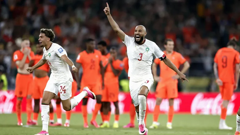 Mazraoui: Morocco never lost belief until final minute Morocco's Noussair Mazraoui celebrates after their penalty shootout win against the Netherlands in the World Cup round of 16 match.