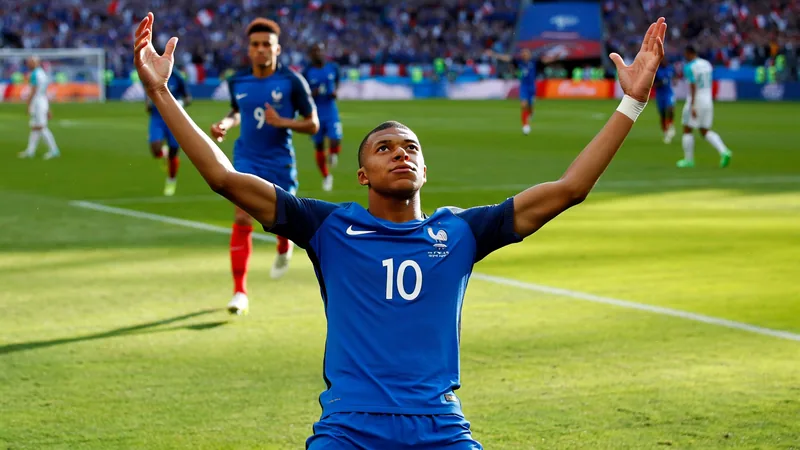 Mbappe's long-range goal in France's win over Senegal Kylian Mbappe celebrates his long-range goal for France against Senegal.