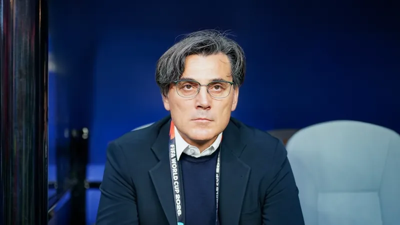Vincenzo Montella speaking during a press conference, Turkey national team coach