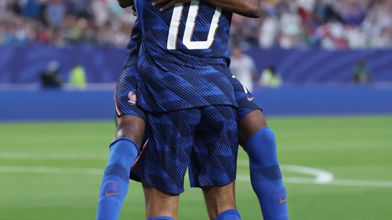 Ousmane Dembélé celebrating his second World Cup goal at the 2026 tournament