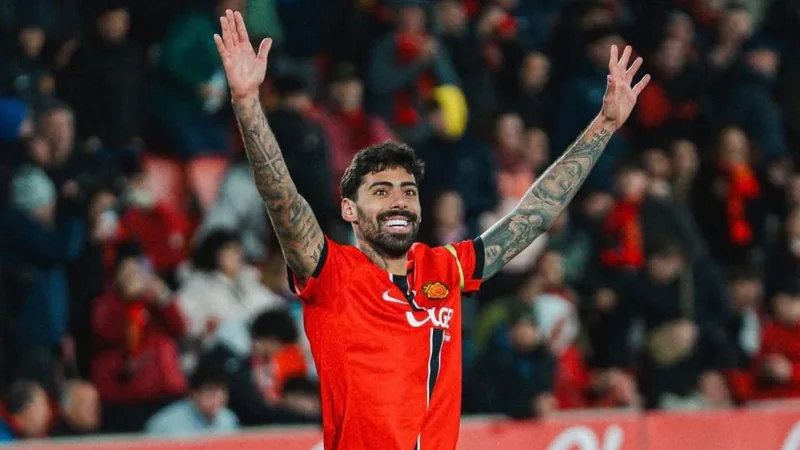Samu Costa in action for Mallorca during a La Liga match
