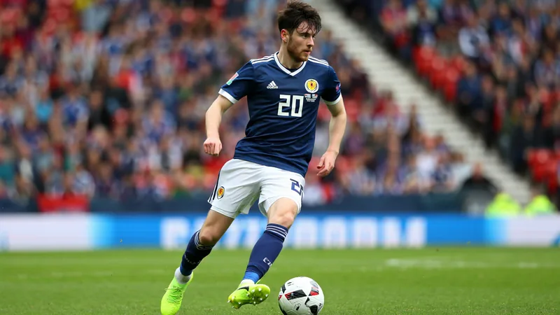 Scotland's Ryan Christie in action on the football pitch