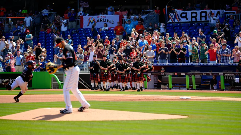 Tartan Army Takes Over Miami Marlins Baseball Game