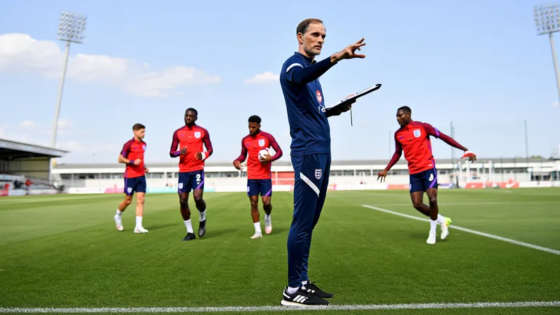 Thomas Tuchel takes hands-on role in England training Thomas Tuchel coaching during an England training session