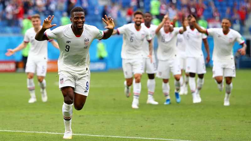 US World Cup star Balogun would be denied citizenship under Trump plan Folarin Balogun celebrates a goal for the US men's national team during a World Cup match, with teammates in the background.