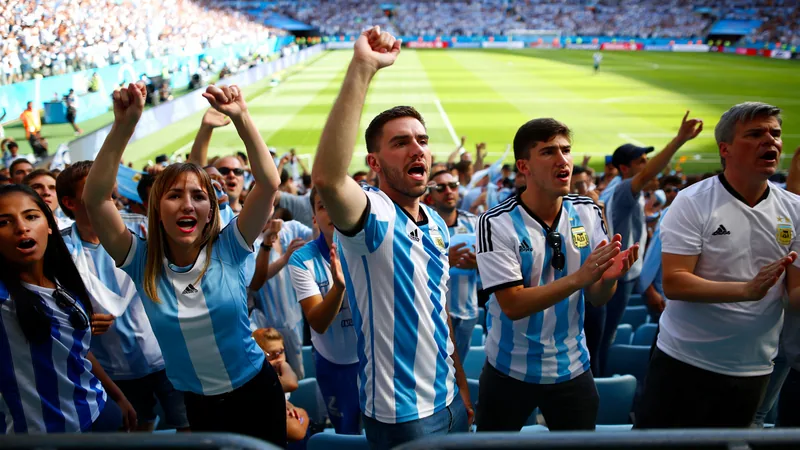 Argentina fans singing 'Wonderwall' at a World Cup match