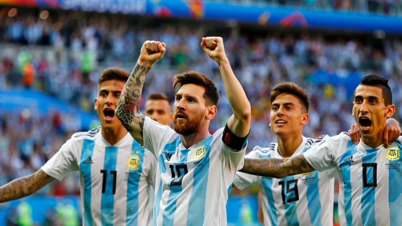Argentina's 17 World Cup Goals Before Semi-Final vs England Argentina players celebrating a goal during the 2026 World Cup.