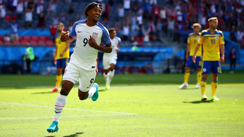 Balogun scores and sent off as USA beat Bosnia Folarin Balogun celebrates a goal for the United States against Bosnia-Herzegovina.