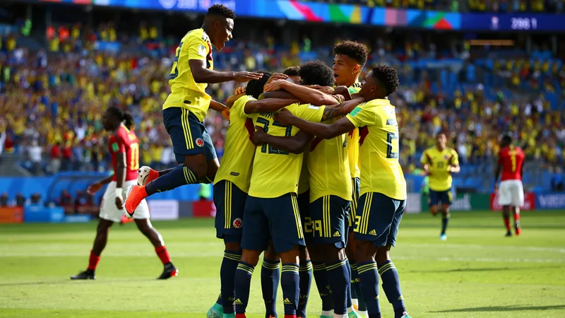 Colombia players celebrate after Jhon Arias scores the winning goal against Ghana in Kansas City. — latest news and analysis.