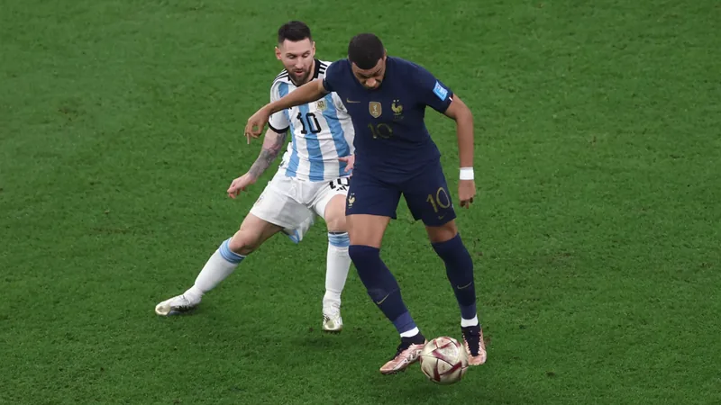 CONMEBOL vs UEFA World Cup rivalry stats A split image showing the CONMEBOL and UEFA logos with a soccer ball in the center, representing the World Cup rivalry between South America and