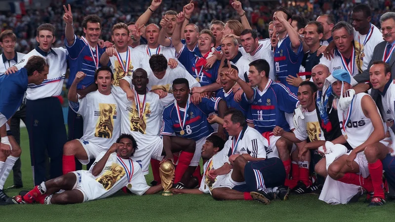 France 1998 World Cup: Key stats and stories France's 1998 World Cup-winning team celebrates with the trophy at the Stade de France.