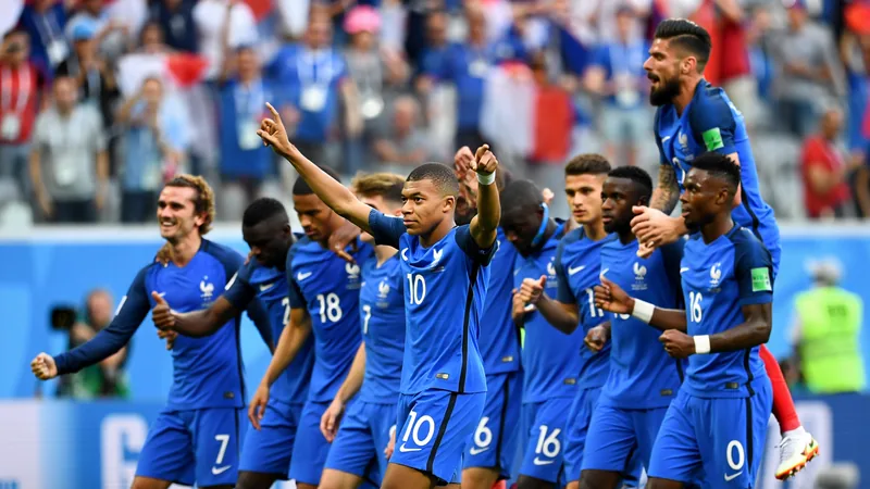 France players celebrating a goal during the 2026 World Cup