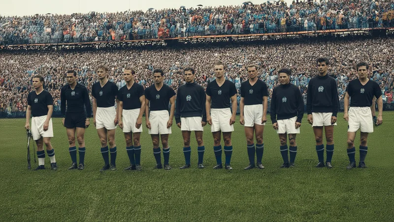 Highest-scoring teams in one FIFA World Cup A collage of iconic World Cup goal-scoring moments, featuring Hungary's 1954 team, West Germany's 1954 champions, and Brazil's 1970 squad.