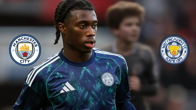 Man City Close to £10m Deal for Leicester Winger Jeremy Monga Manchester City and Leicester City logos with a young footballer silhouette, representing the transfer of Jeremy Monga. — latest news and analysis.