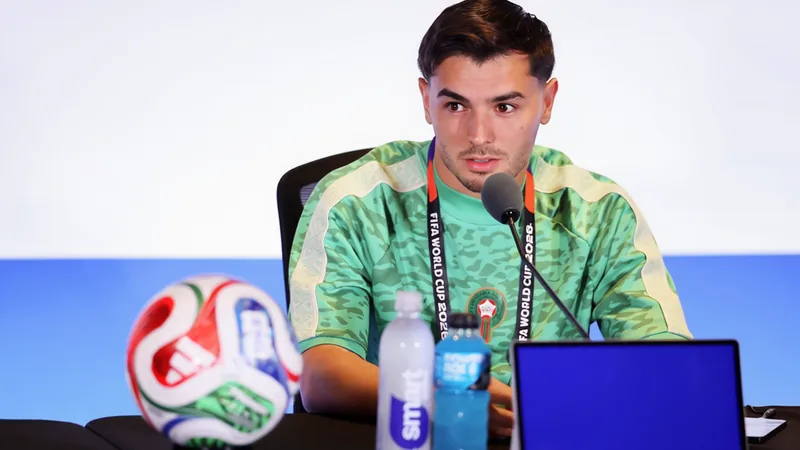 Brahim Diaz of Morocco speaks during a press conference ahead of the World Cup quarter-final against France. — latest news and analysis.