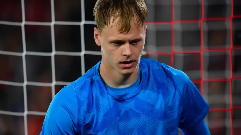 Newcastle Close to Signing Braga Goalkeeper Hornicek Lukas Hornicek in action for Braga during a Primeira Liga match, wearing his goalkeeper kit. — latest news and analysis.