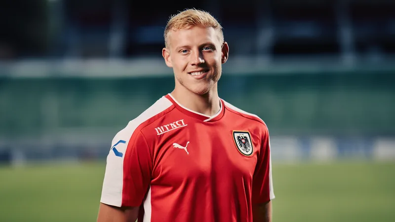 Nottingham Forest to sign Xaver Schlager as free agent Xaver Schlager in Austria national team kit, smiling, with a football pitch in the background. — latest news and analysis.