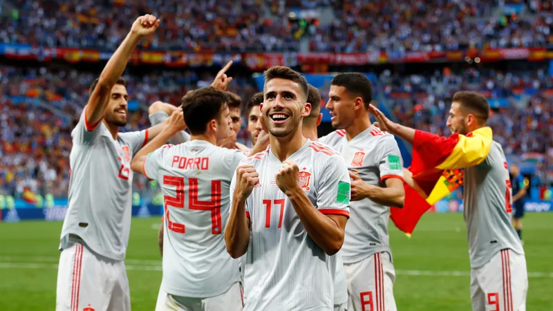 Spain's team effort outclasses France's stars to reach World Cup final Spain players celebrate after defeating France 2-0 in the World Cup semi-final, with Mikel Oyarzabal and Pedro Porro scoring.