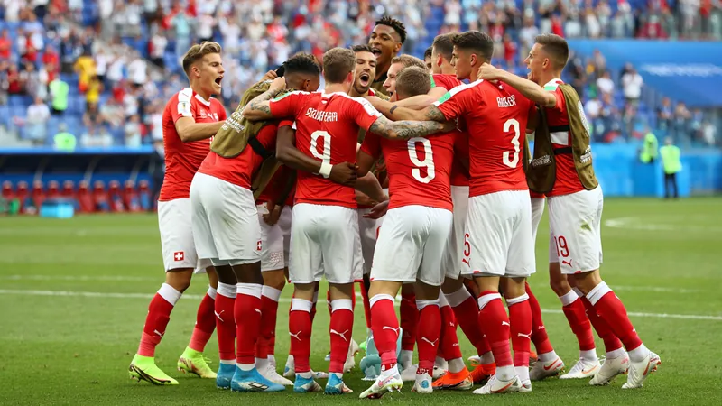 Switzerland beats Colombia 4-3 on penalties to reach quarter-finals Switzerland players celebrate after winning a penalty shootout against Colombia to reach the quarter-finals. — latest news and analysis.