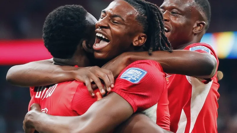 Switzerland Reach World Cup Quarter-Finals Swiss national football team celebrating qualification for the World Cup quarter-finals