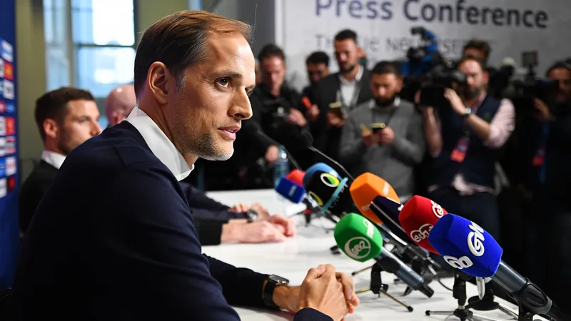 Thomas Tuchel speaking during a press conference about a decision involving Jarell Quansah.
