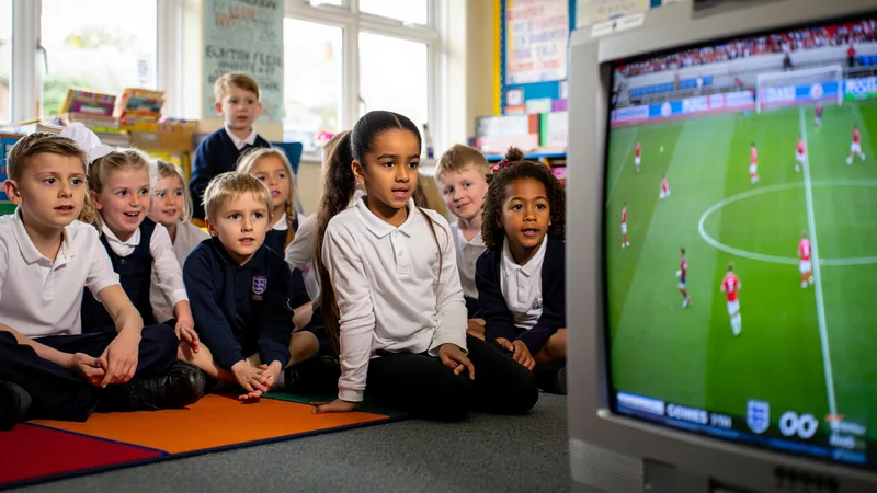 Wirral pupils watch England match after avoiding spoilers Wirral pupils watch England match after avoiding spoilers all morning