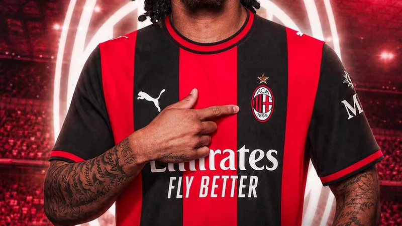 AC Milan and RC Strasbourg logos with a football, symbolizing the transfer agreement for Diego Moreira. — latest news and analysis.