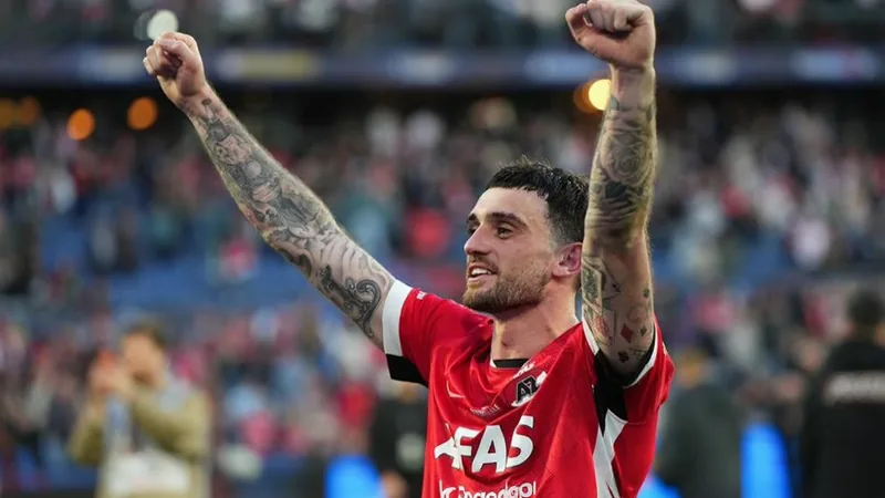 Ajax and Real Betis Target AZ Striker Troy Parrott Troy Parrott in action for AZ Alkmaar during a match.
