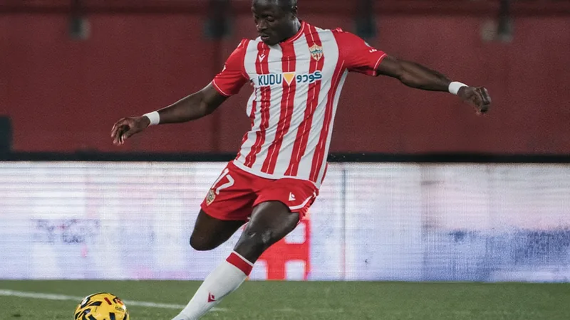 Dion Lopy in action during a football match.