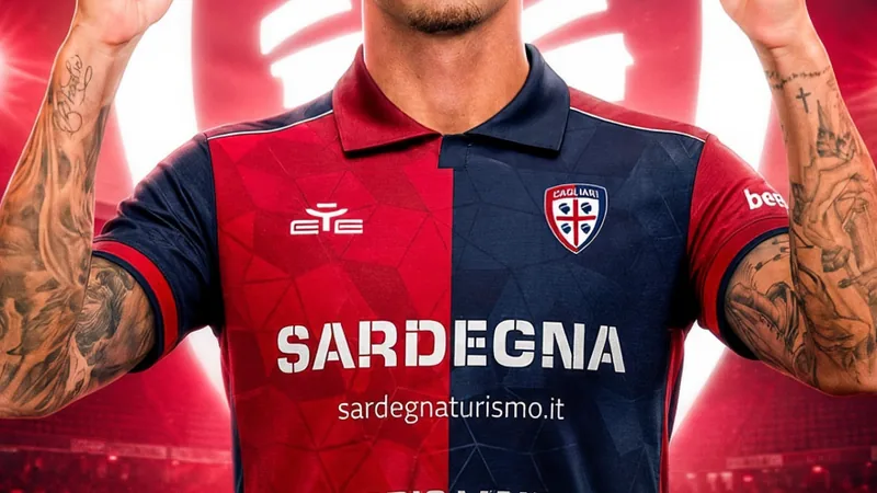 Maldini Joins Cagliari on Loan from Atalanta Daniel Maldini in action during a football match, wearing a team jersey.