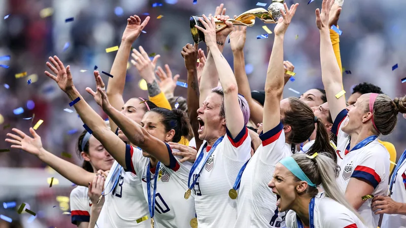 A collage of iconic moments from FIFA Women's World Cup finals, including trophy celebrations and historic goals. — latest news and analysis.