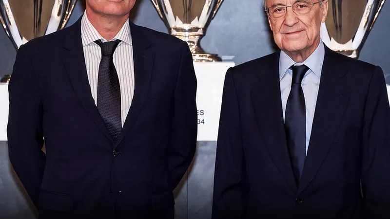 José Mourinho speaking to Real Madrid fans, with a backdrop of the Santiago Bernabéu stadium. — latest news and analysis.