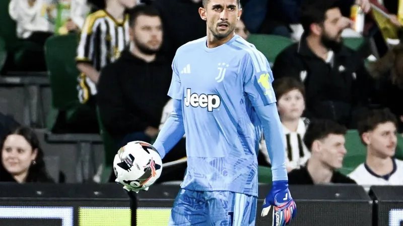 Palermo and Juventus logos with a football in the background, symbolizing transfer talks.