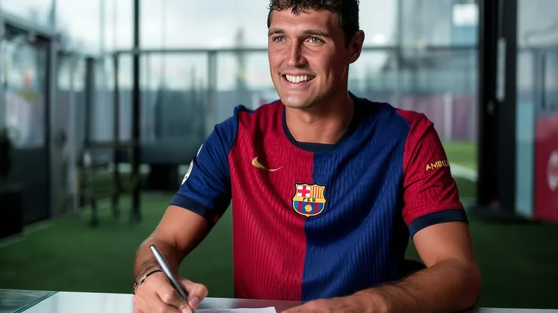 Andreas Christensen verlängert bei Barcelona bis 2028 — Football Andreas Christensen im Trikot des FC Barcelona bei einem Spiel im Camp Nou, jubelnd nach einem gewonnenen Zweikampf. — latest news and analysis.