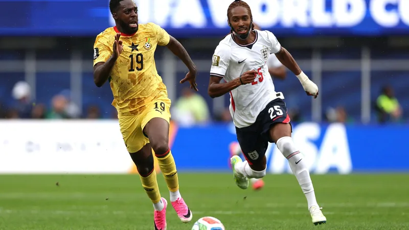 England 0-0 Ghana: Torloses Remis im Testspiel — Football World Cup Wembley-Stadion in London bei Nacht, leeres Spielfeld mit Flutlicht, im Hintergrund die Tribünen — latest news and analysis.