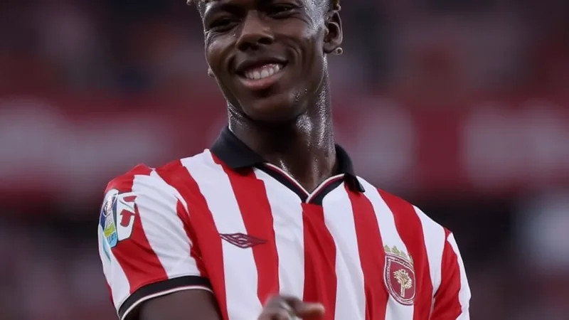 Nico Williams: „Ich würde bis zum Ende meiner Karriere bei Athletic Nico Williams im rot-weißen Trikot von Athletic Club, jubelnd auf dem Rasen des San Mamés Stadions in Bilbao — latest news and analysis.