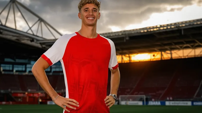 Andrea Natali im Trikot von Bayer Leverkusen bei einem Jugendspiel, mit Stadion im Hintergrund — latest news and analysis.