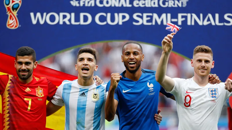Erstmals vier Topgesetzte im WM-Halbfinale — Football World Cup News Vier Flaggen von Spanien, Argentinien, Frankreich und England vor einem Fußballstadion bei Sonnenuntergang — latest news and analysis.