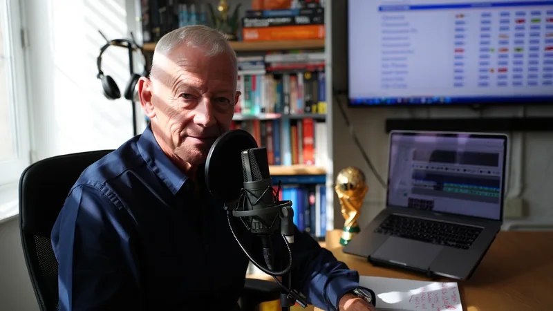 Football Daily: Ian Dennis kehrt zurück und blickt auf die Ian Dennis im BBC-Studio mit Mikrofon und Kopfhörern, im Hintergrund ein Bildschirm mit WM-Halbfinalpaarungen — latest news and analysis.