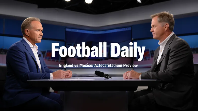 Das Aztekenstadion in Mexiko-Stadt mit leidenschaftlichen Fans und englischen Spielern auf dem Rasen bei einem WM-Spiel — latest news and analysis.
